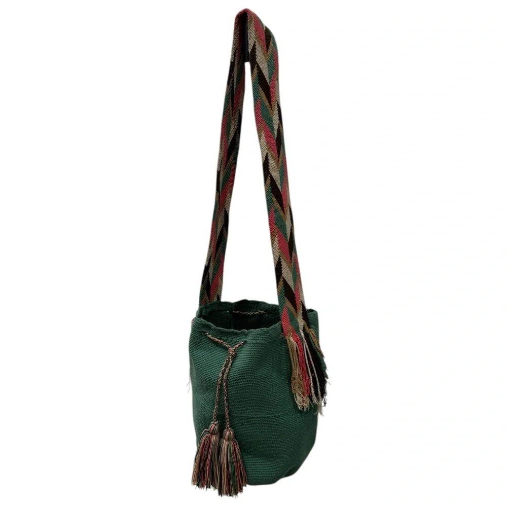 BOHO Wayuu Mochila Bag Stylish Bohemain  Woven Bucket Bag Crossbody Handmade E16 - Picture 2 of 10